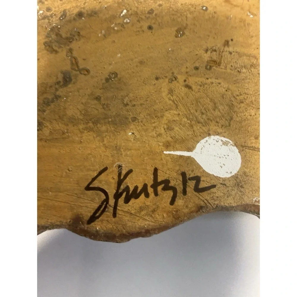 Signed Shannon Kurtz Bless This House Art Pottery Plaque Wall Decor 12x8